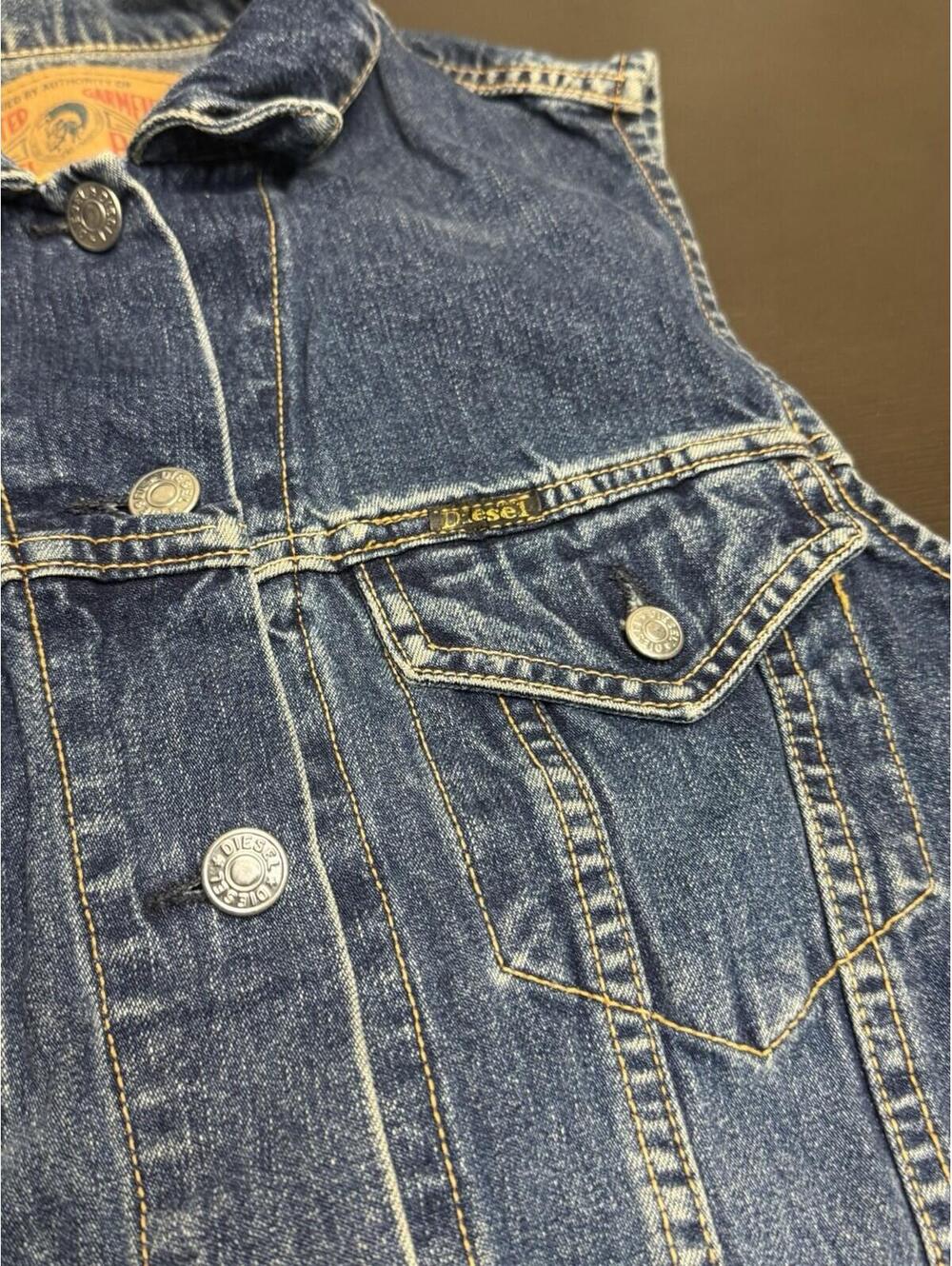 Vintage Diesel Denim Vest Jacket  L Y2K 90s - Picture 7 of 7